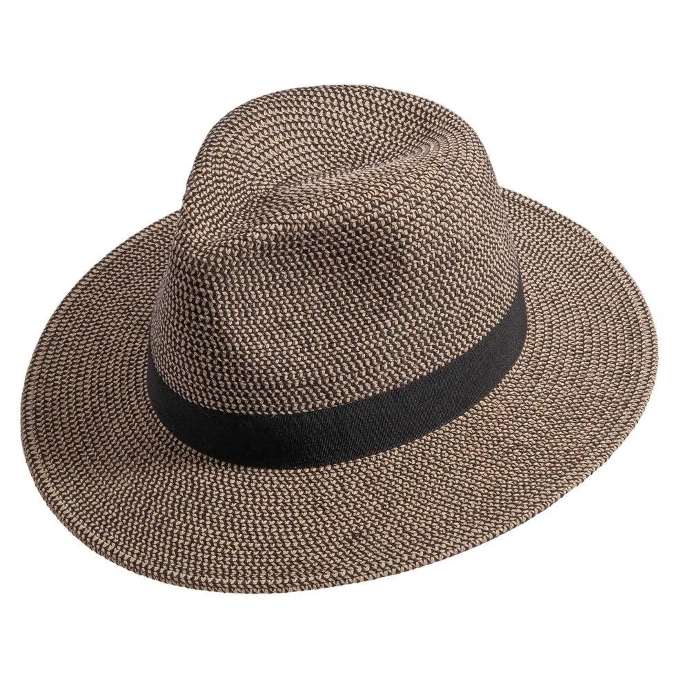 Nero | Mens Two-Tone Woven Straw Fedora Hat