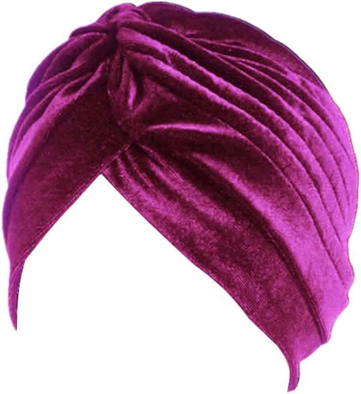 Pleated Stretch Ruffle Women Velvet Hat Cover