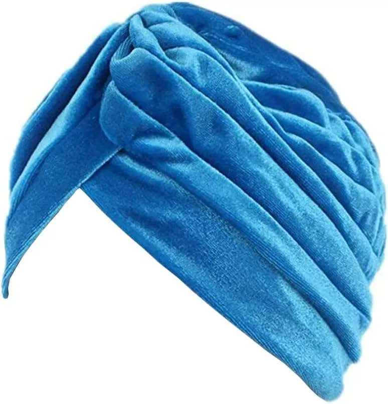 Pleated Stretch Ruffle Women Velvet Hat Cover