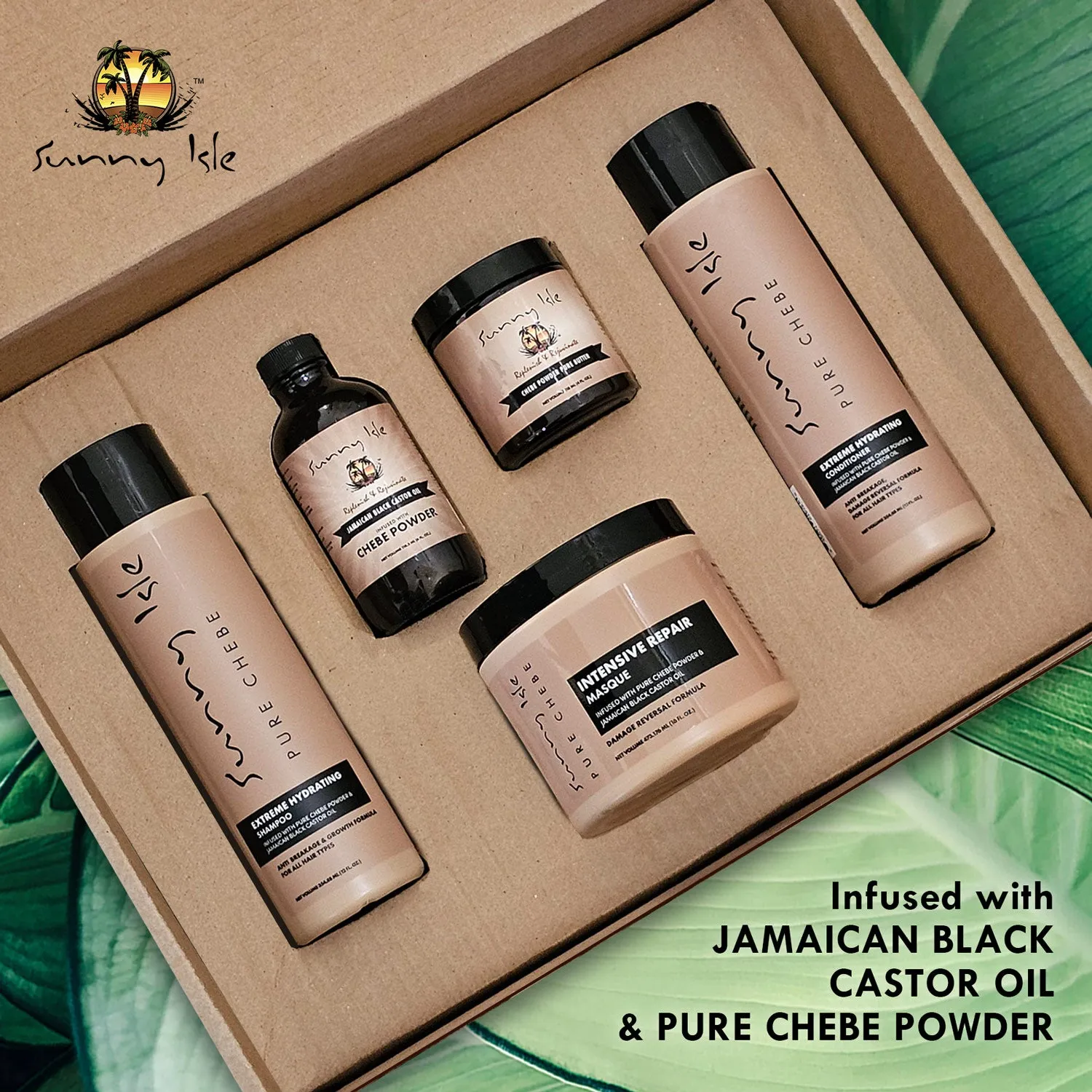 Pure Chebe Hair Care 5-Piece Boxed Bundle Gift Set