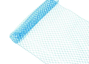 Russian Birdcage Veil Netting 10" Wide - Sold by the Yard - Aqua Blue