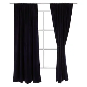 Samana Velvet Curtain Set [Dark blue]