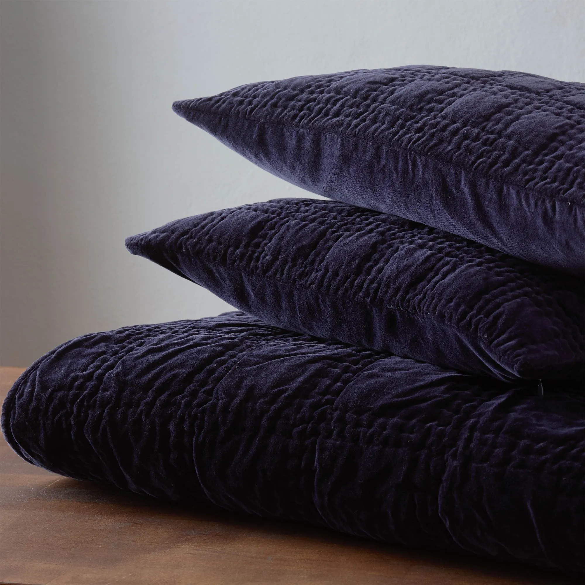 Samana Velvet Quilt [Dark blue]