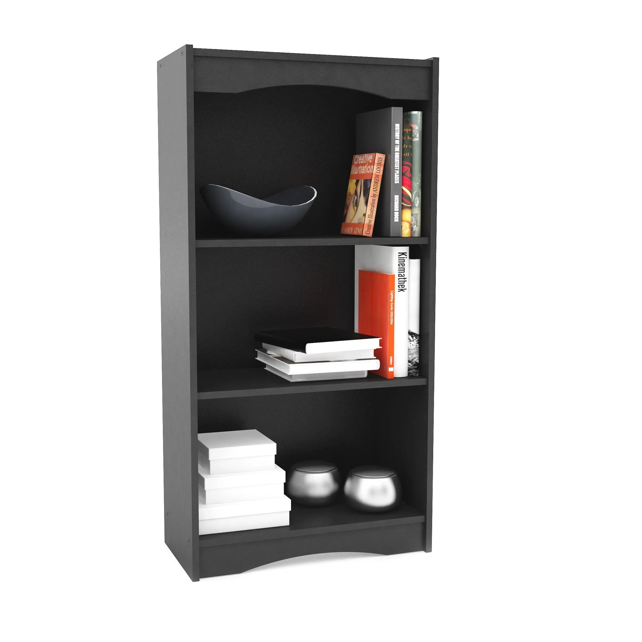 Small Bookcase in Black, 48"