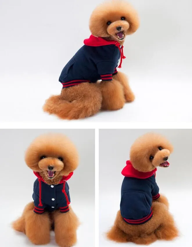 Stylish Warm Cotton Puppy Hoodie Pet Dog Clothes