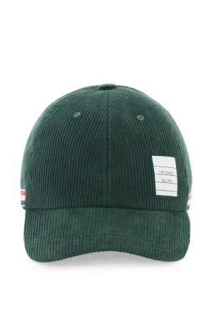 Thom browne baseball cap in corduroy