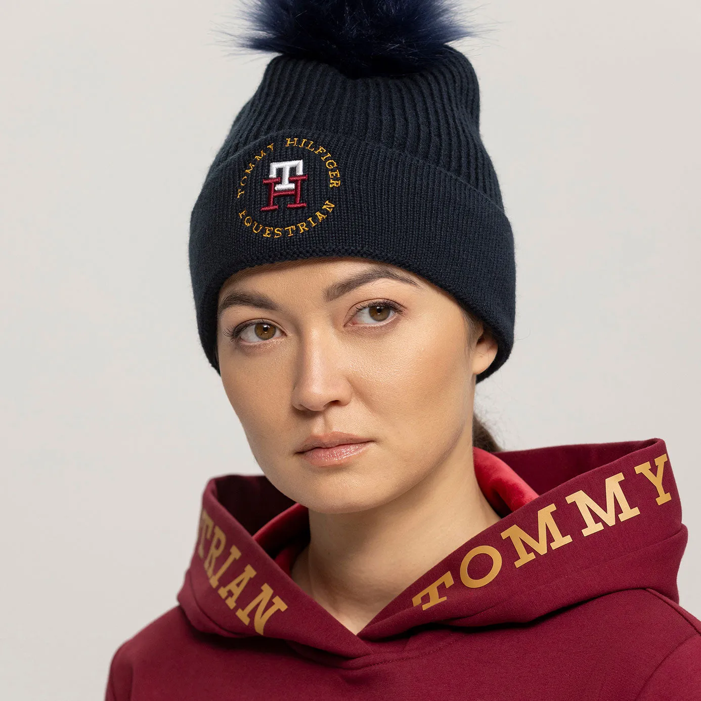 Tommy Hilfiger Vancouver Pom Pom Beanie - Desert Sky