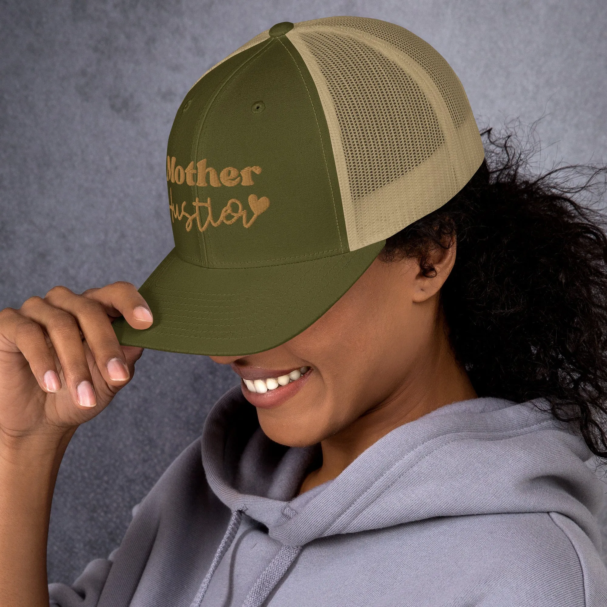 Trucker Cap, Embroidered Mother Hustler, lioness-love