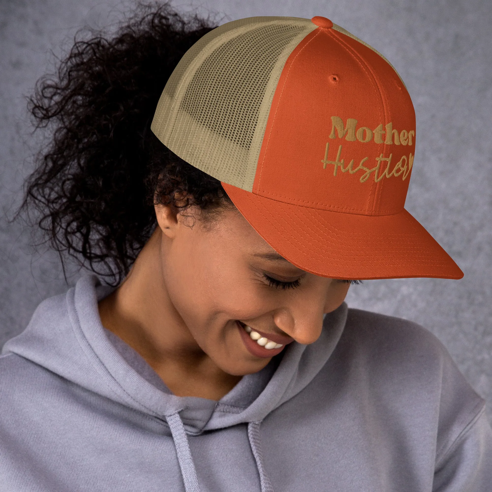 Trucker Cap, Embroidered Mother Hustler, lioness-love