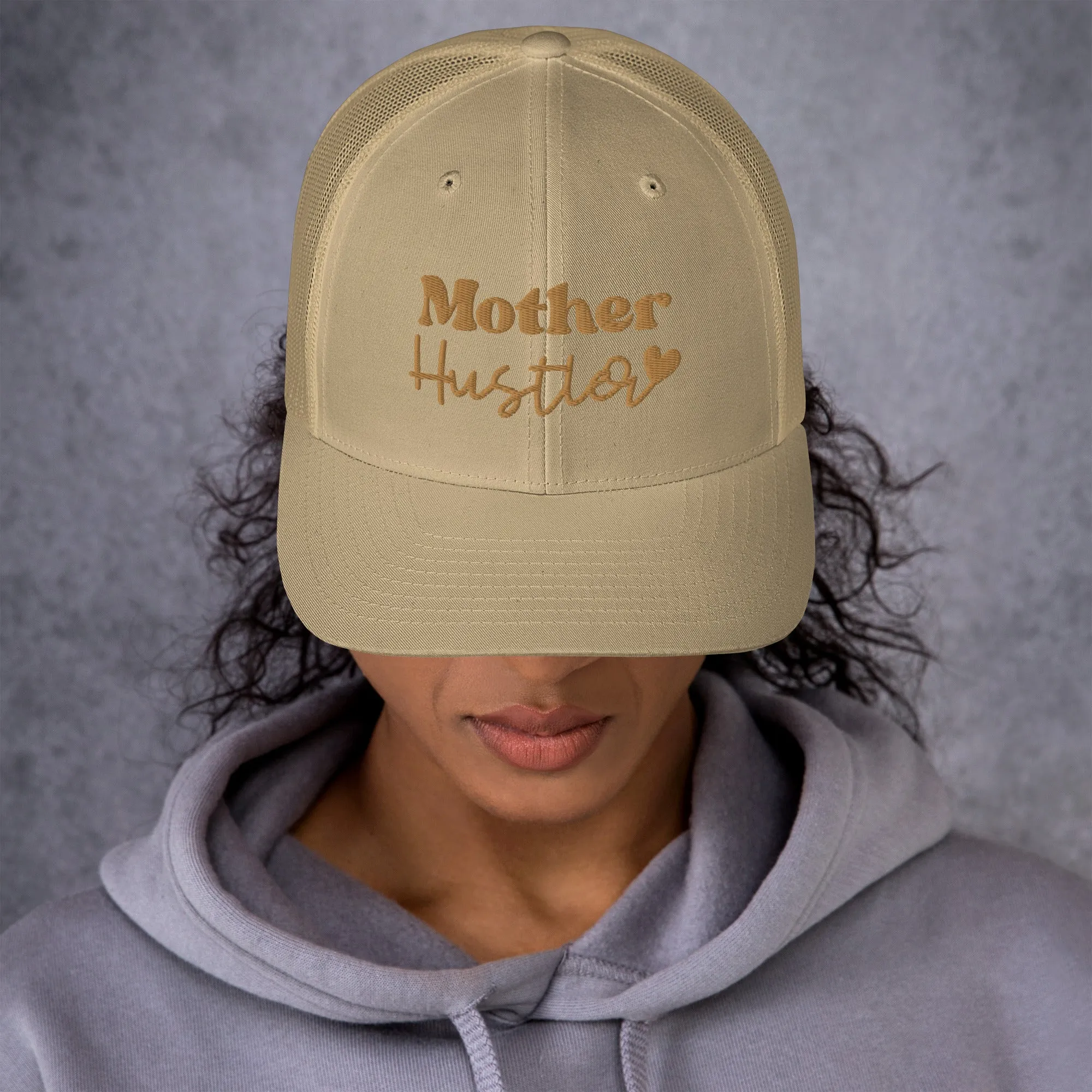 Trucker Cap, Embroidered Mother Hustler, lioness-love