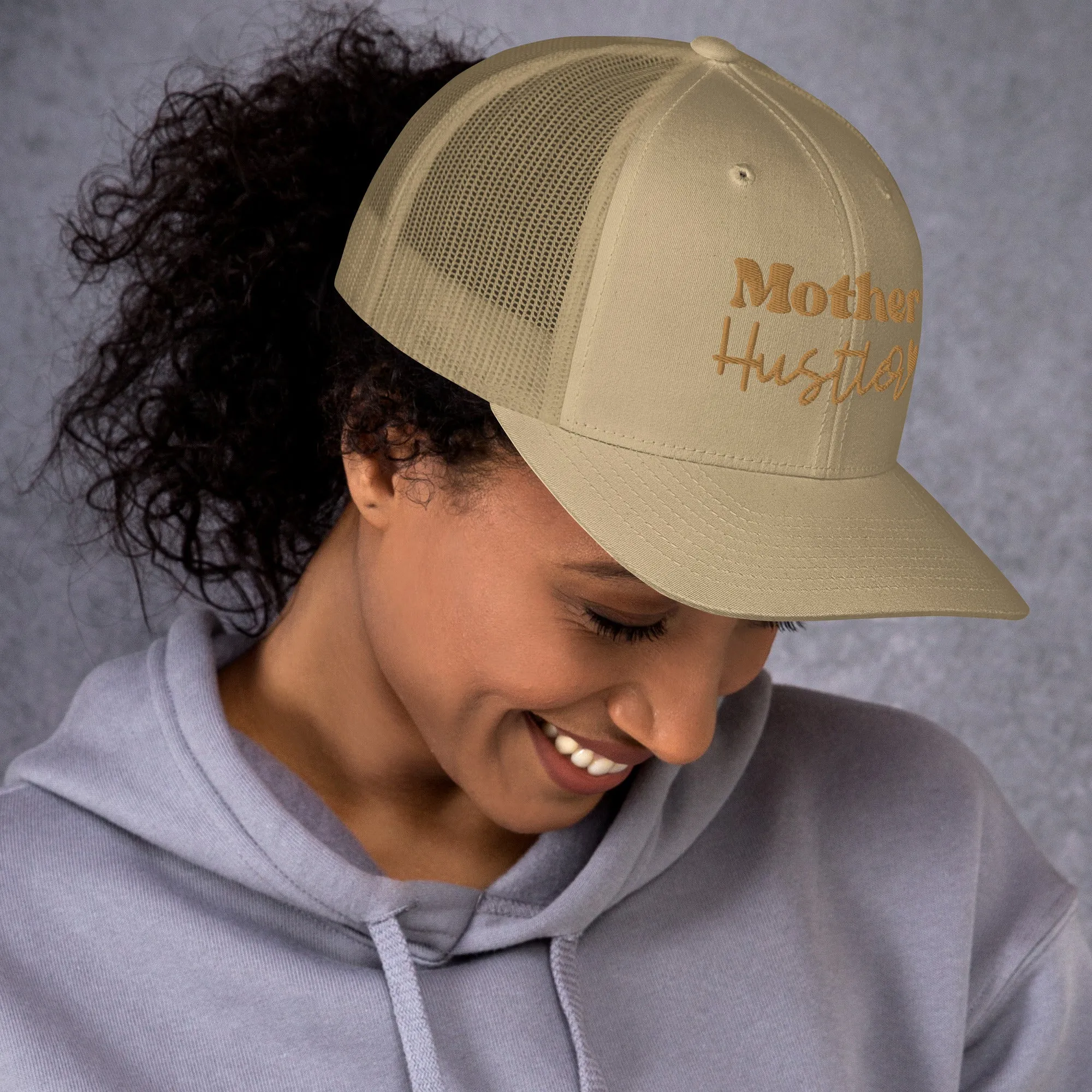 Trucker Cap, Embroidered Mother Hustler, lioness-love