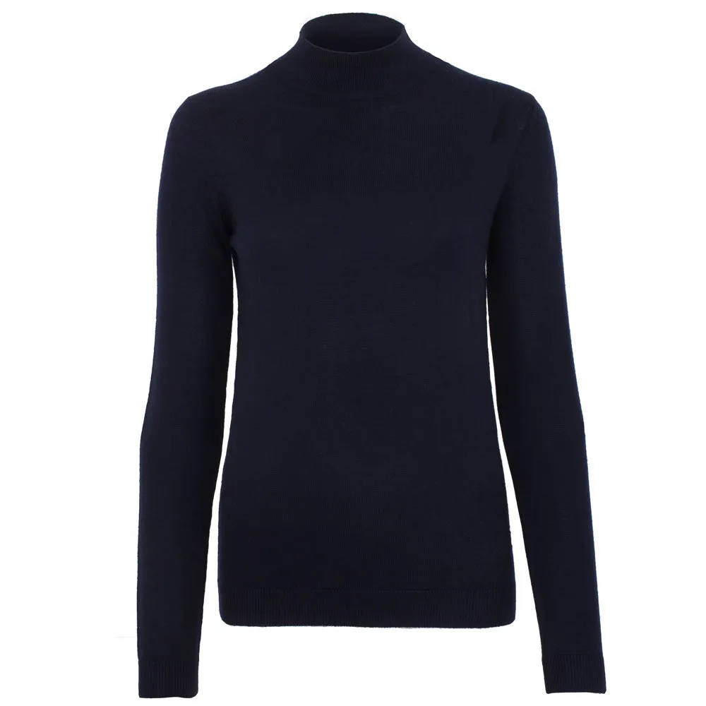 Womens Pure Extra Fine Merino Wool High Neck Jumper