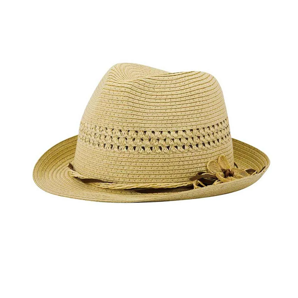 Women's Toyo Braid Fedora Hat