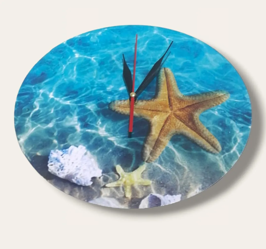 Wooden printed beach clock