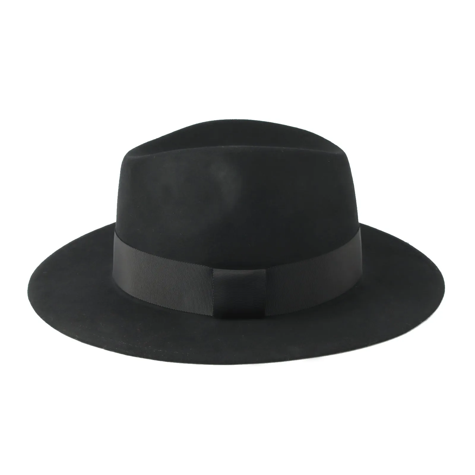 Wool Felt Fedora Classic Panama Hat Band Wide Brim GN61297