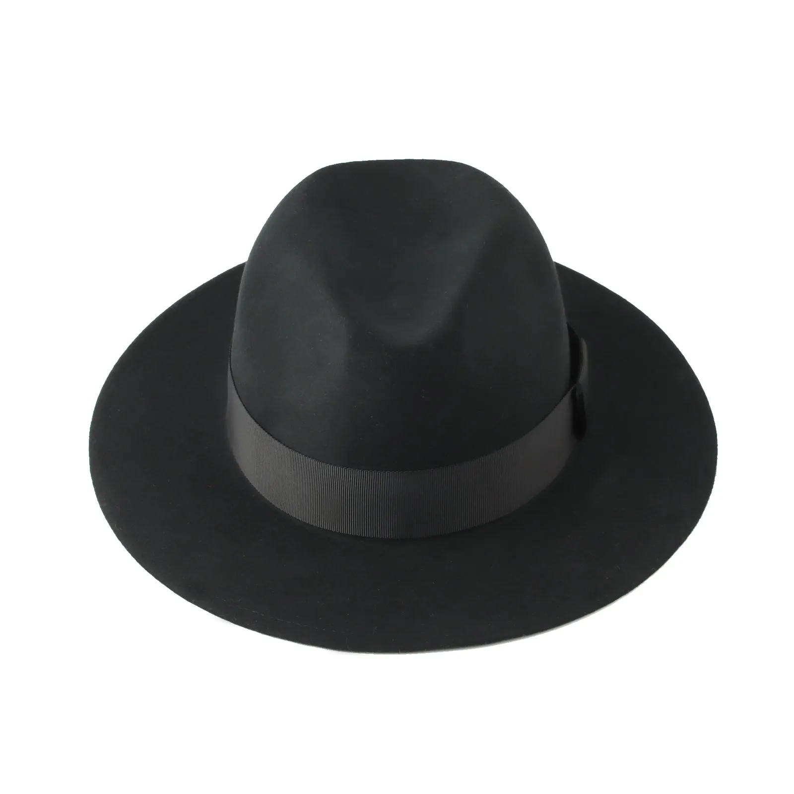 Wool Felt Fedora Classic Panama Hat Band Wide Brim GN61297